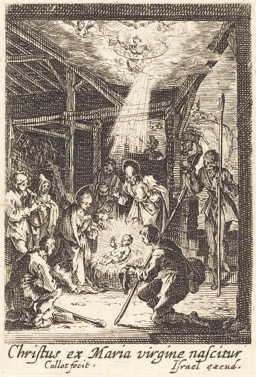 The Nativity by Jacques Callot, print, 1628-1638