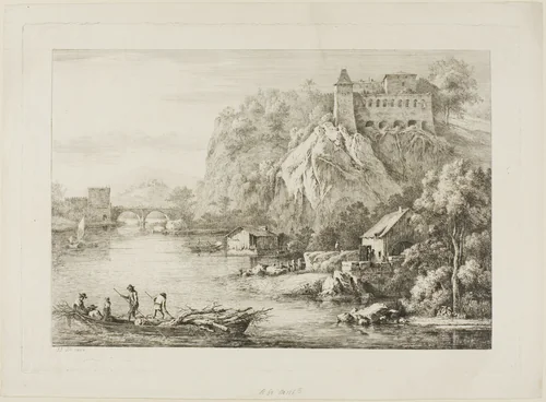 View of the Carmes de Caussées at Lyon by Unknown Artist, print, 1807