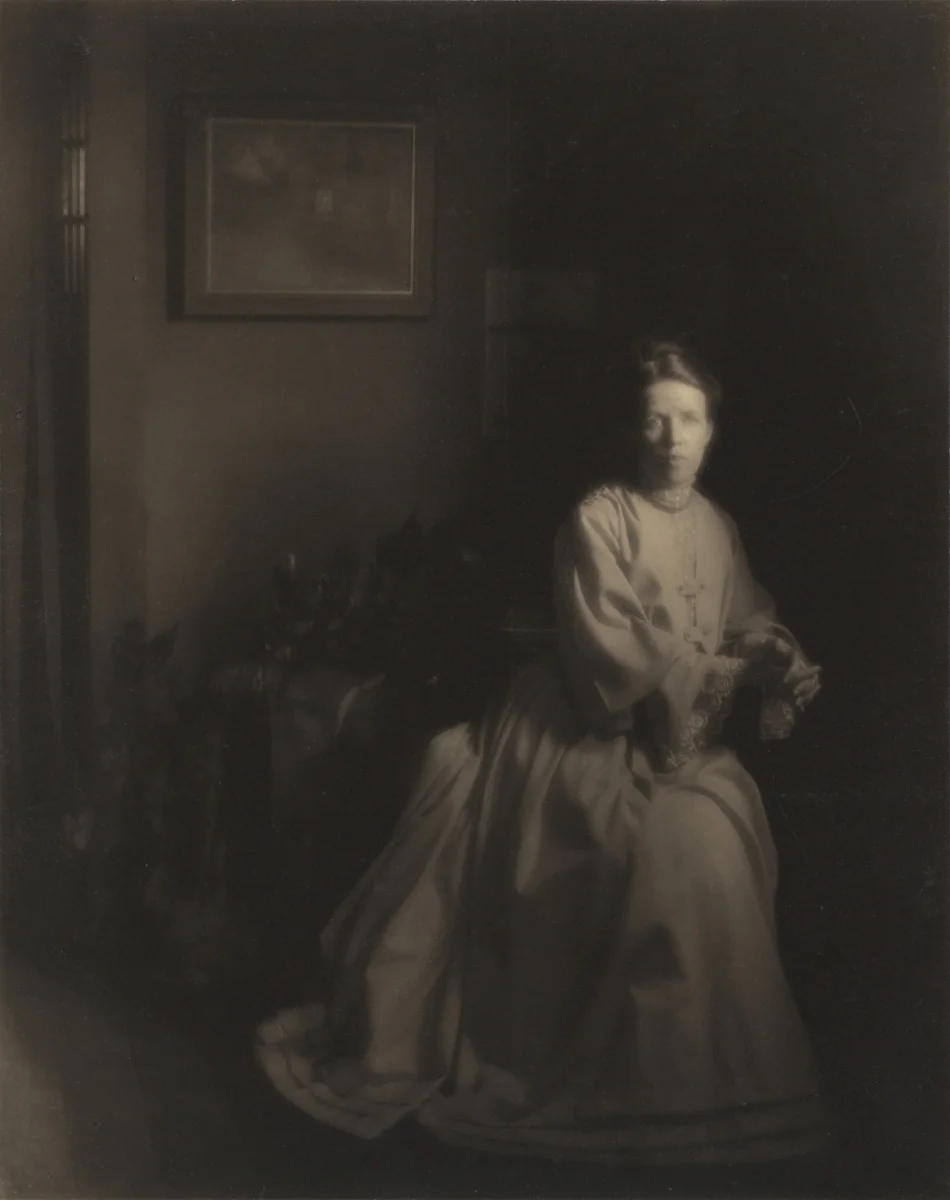 Mrs. White - In the Studio by Clarence H. White, photograph, 1907