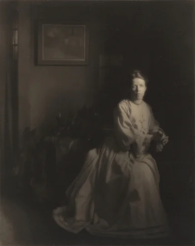 Mrs. White - In the Studio by Clarence H. White, photograph, 1907