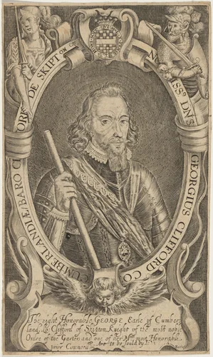 George Clifford, Earl of Cumberland by Robert Vaughan, print, 1598-1682