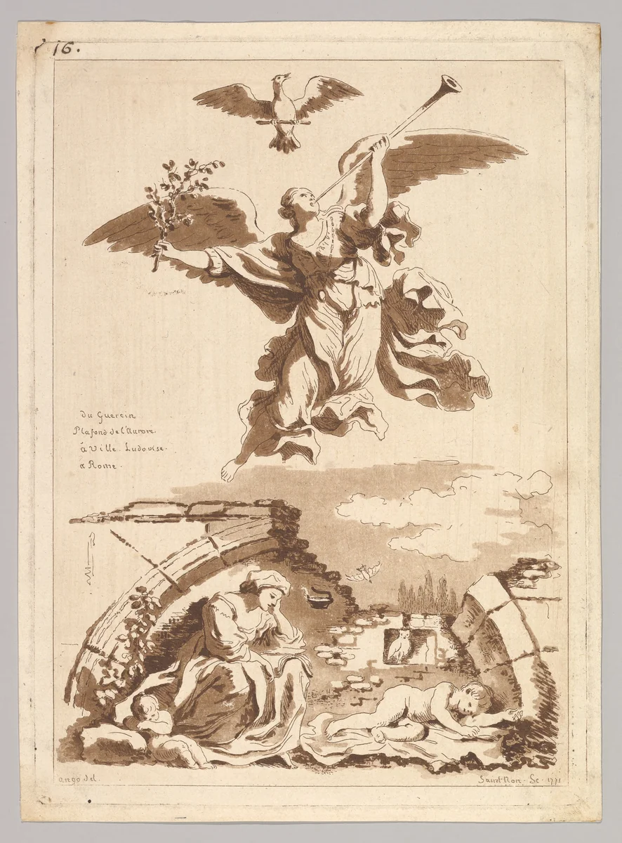 Fragments choisis dans les Peintures et les Tableaux les plus interessants des Palais et des Eglises d'Italie by Jean Claude Richard, print, 1740-1791