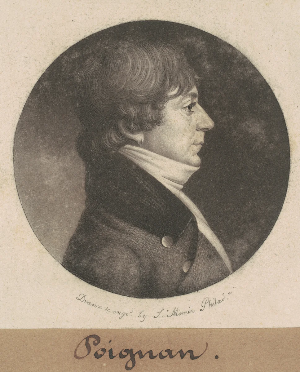 Poignan by Charles B. J. Févret de Saint-Mémin, print, 1801