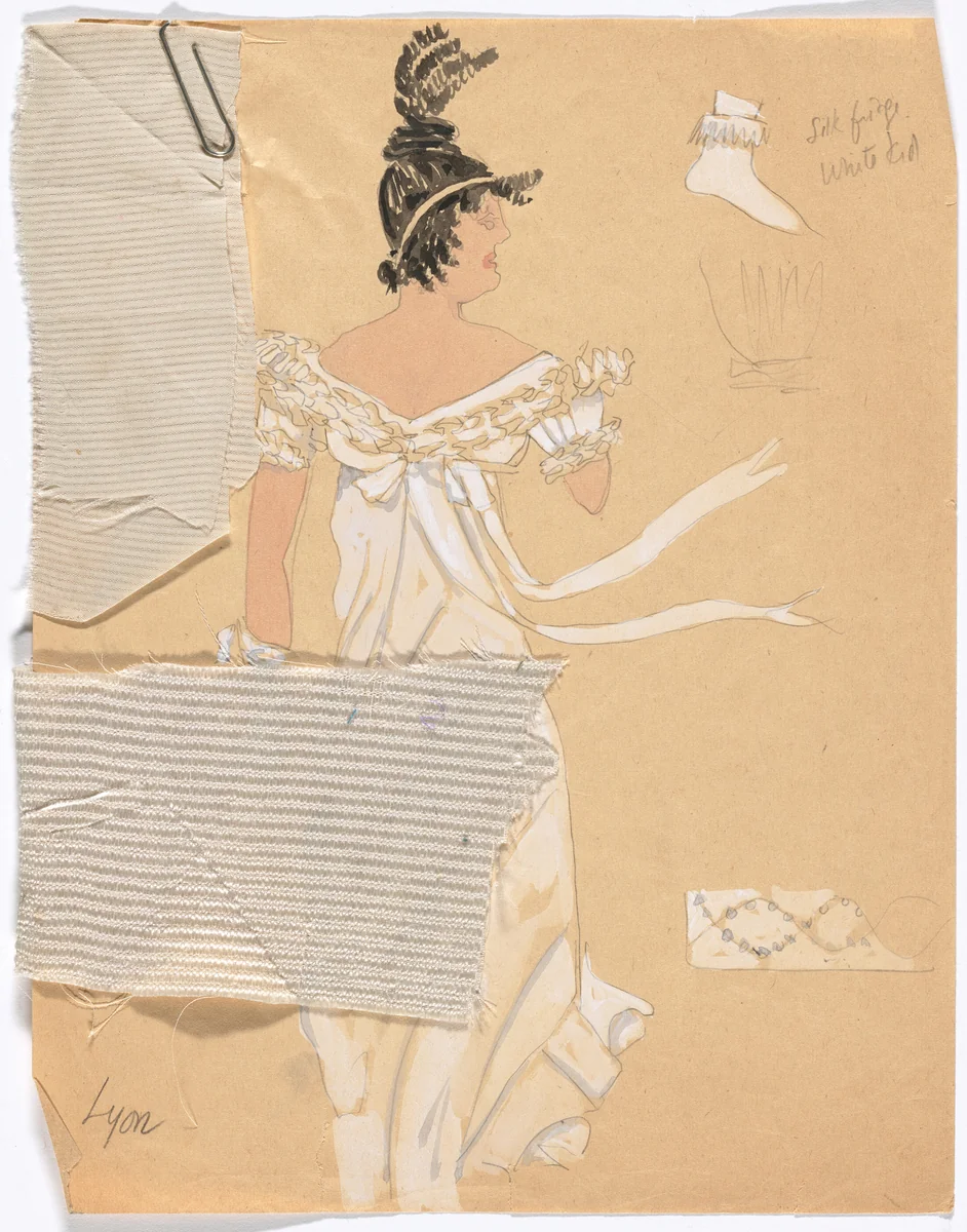 Costume design for the ballet Promenade by Forrest Thayer, drawing, 1936