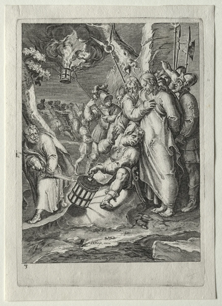 Passion Set: The Treason of Judas by Zacharias Dolendo, print, 1596