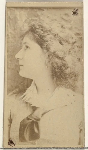 [Actress in profile with long hair], from the Actors and Actresses series (N145-8) issued by Duke Sons & Co. to promote Duke Cigarettes by W. Duke, Sons & Co., photograph, 1890-1895