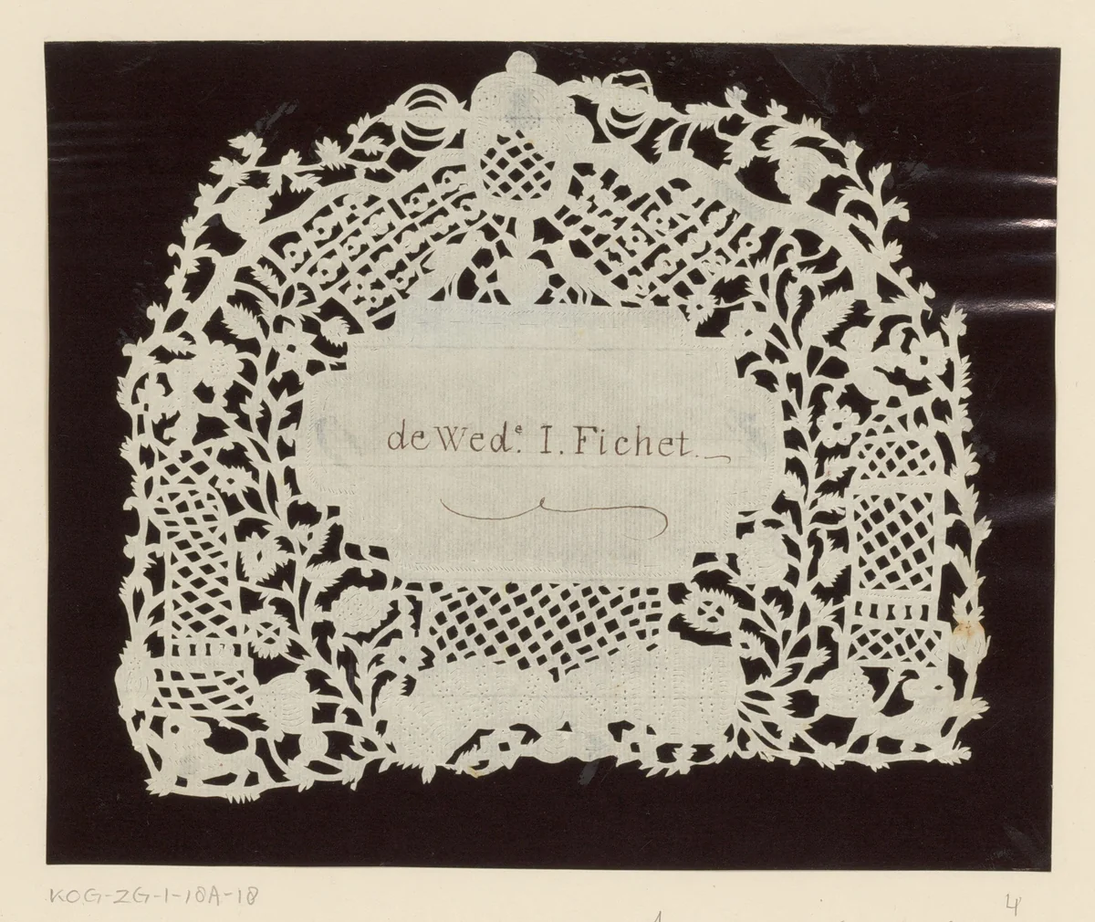 Huwelijksknipsel voor de weduwe I. Fichet by anonymous, other, 1750-1849