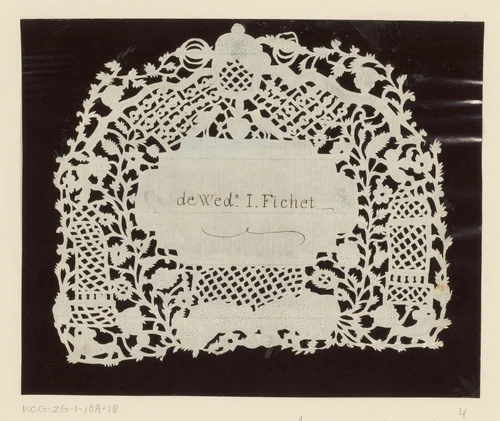 Huwelijksknipsel voor de weduwe I. Fichet by anonymous, other, 1750-1849