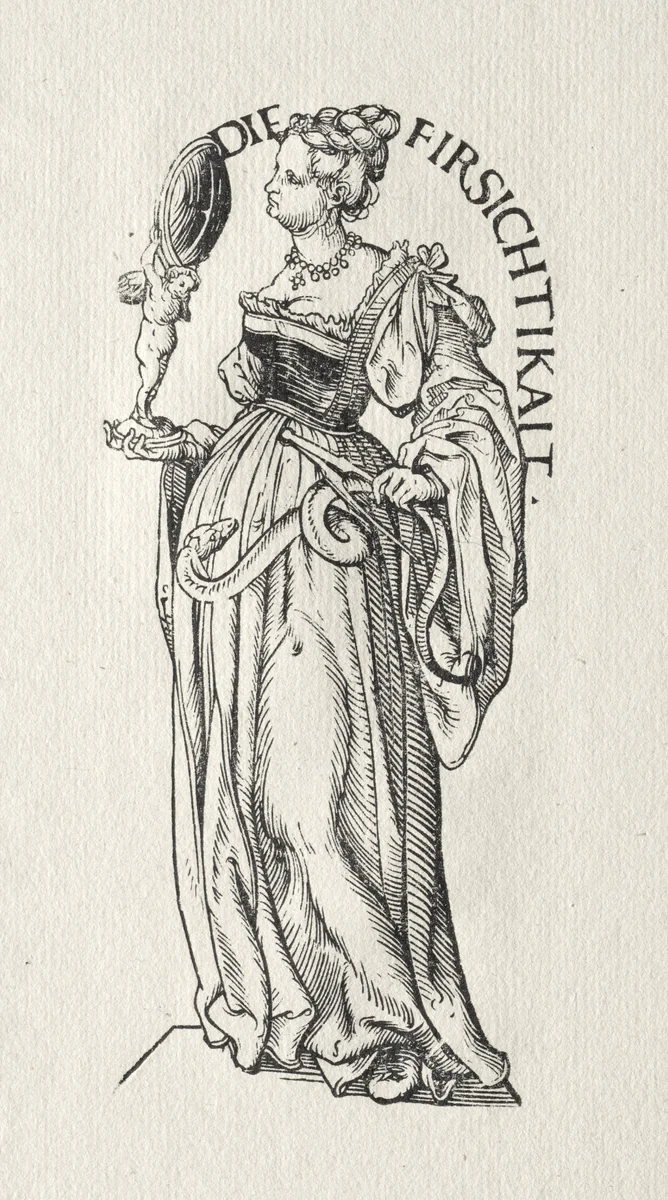 Seven Virtues: Prudence by Hans Burgkmair, print, 1510