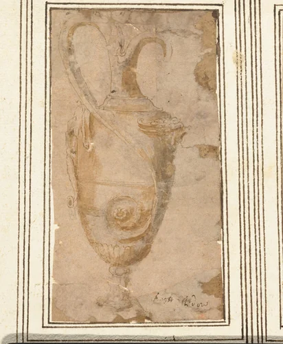 Siervaas met hengsel by anonymous, drawing, 1510-1600