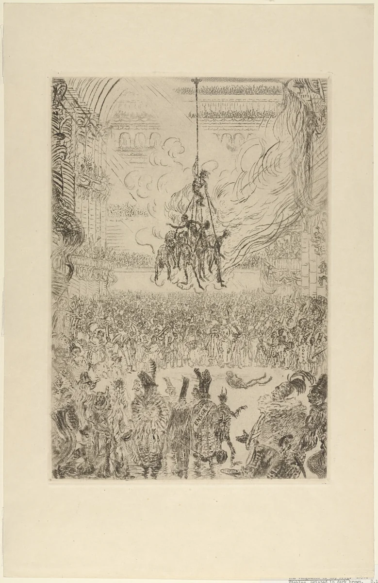 Hop-Frog's Revenge (La Vengeance de Hop-Frog) by James Ensor, print, 1898