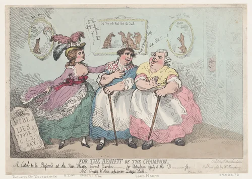 For The Benefit of The Champion by Thomas Rowlandson, print, 1784