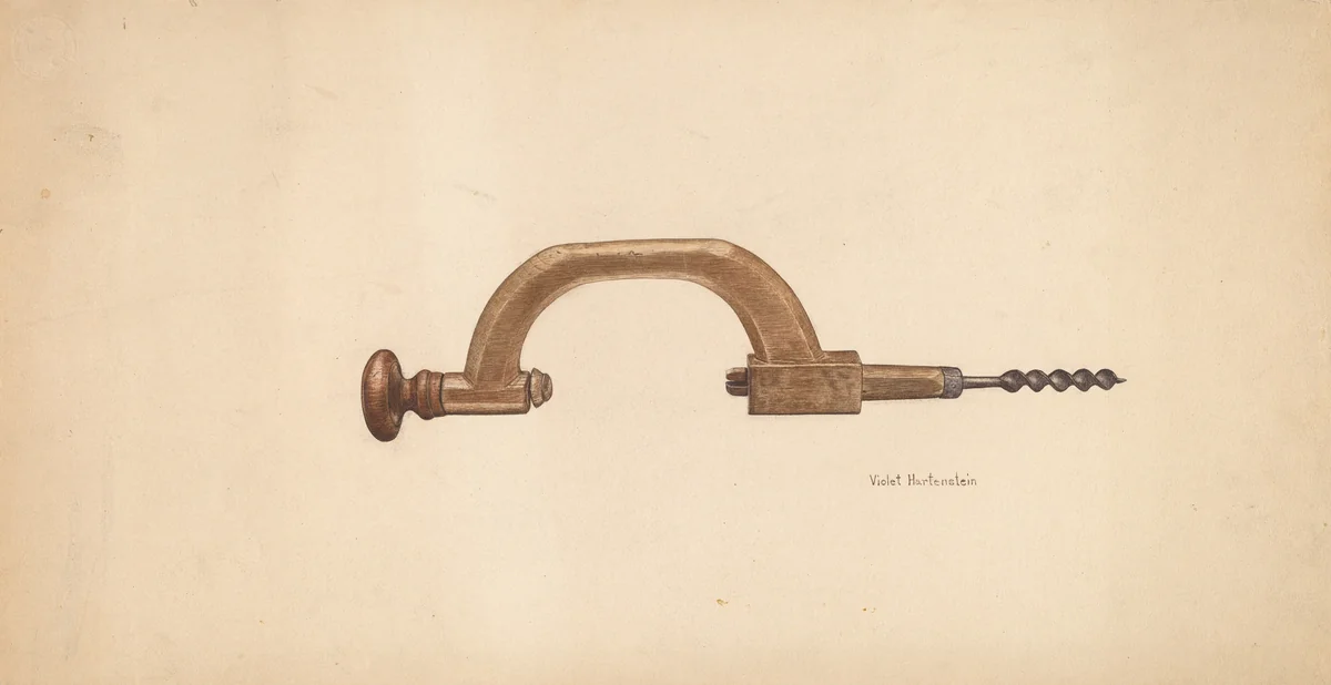 Brace and Bit by Violet Hartenstein, index of american design, 1941