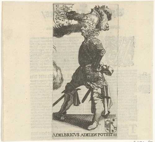 Adelbricus van Adelen by Simon Frisius, print, 1622