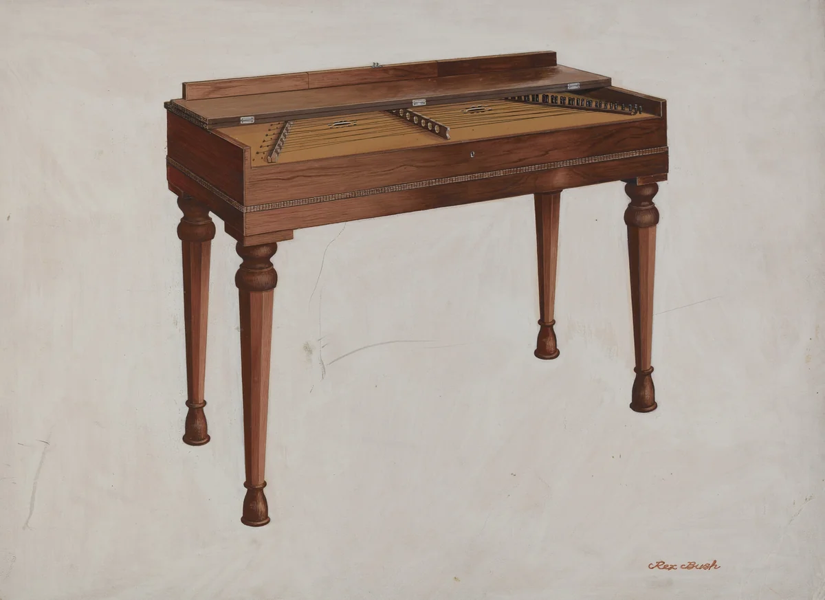 Dulcimer by Rex F. Bush, index of american design, 1937