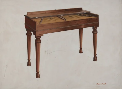 Dulcimer by Rex F. Bush, index of american design, 1937