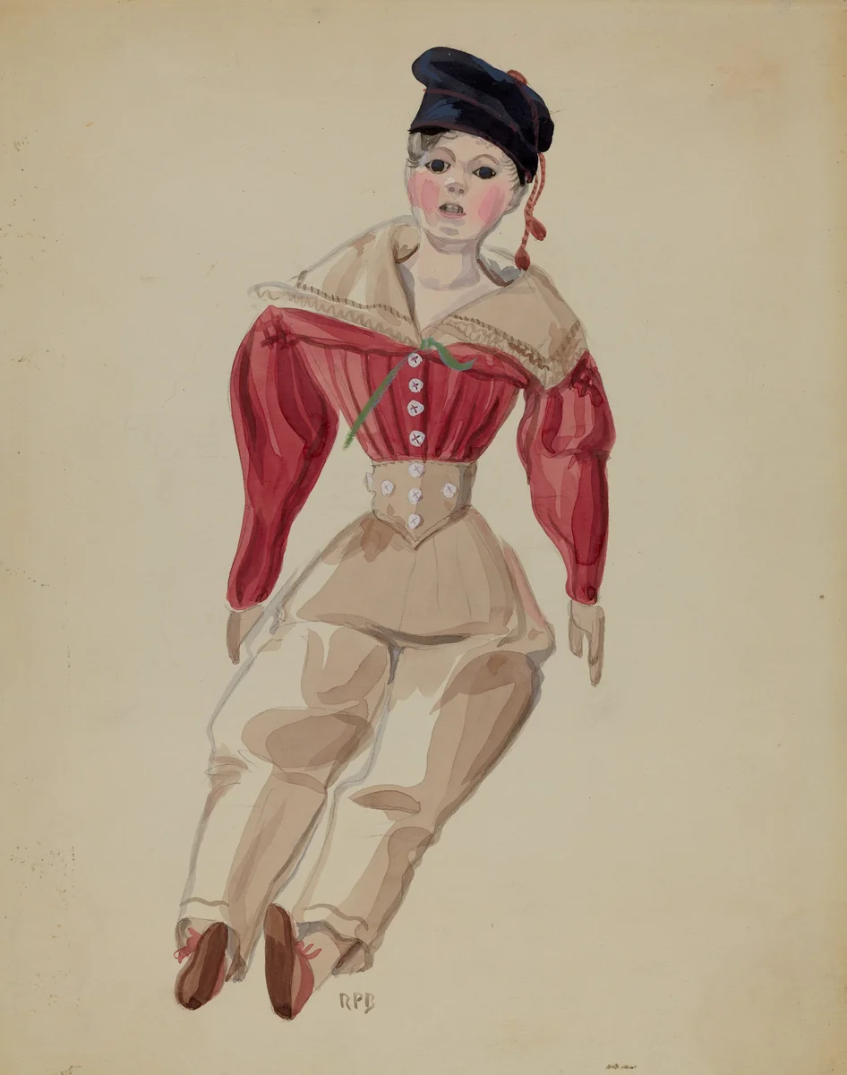 Doll by Raoul Du Bois, index of american design, 1936