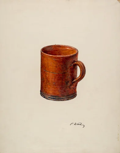 Earthenware Mug by Paul Ward, index of american design, 1940