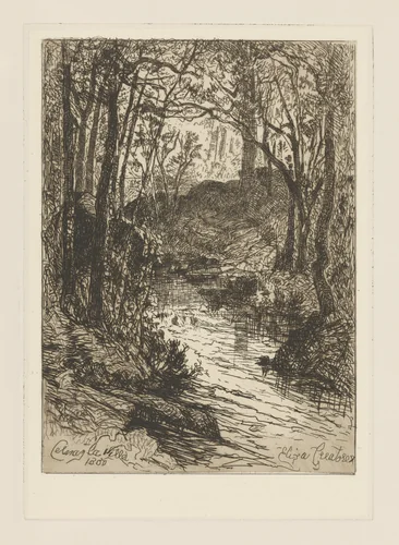 Cerway La Ville, France by Eliza Pratt Greatorex, print, 1880