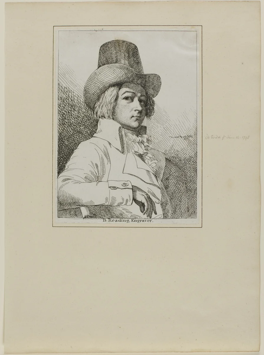 Portrait of B. Reading, Engraver by Samuel De Wilde, print, 1798