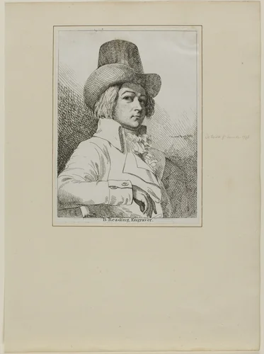 Portrait of B. Reading, Engraver by Samuel De Wilde, print, 1798
