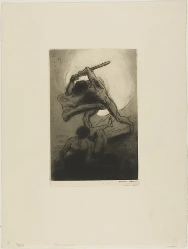 Cain and Abel by Odilon Redon, print, 1886