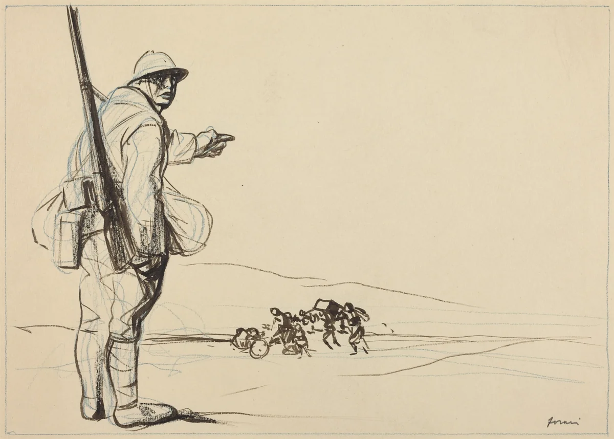 German Advance by Jean-Louis Forain, drawing, 1914-1919
