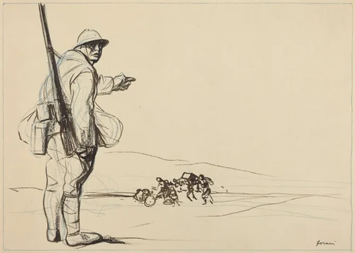 German Advance by Jean-Louis Forain, drawing, 1914-1919