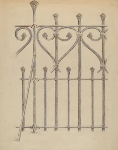 Wrought Iron Fence by Francis Law Durand, index of american design, 1936