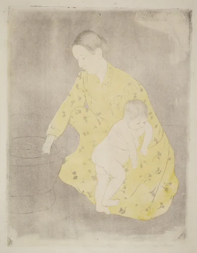 The Bath by Mary Cassatt, print, 1890-1891