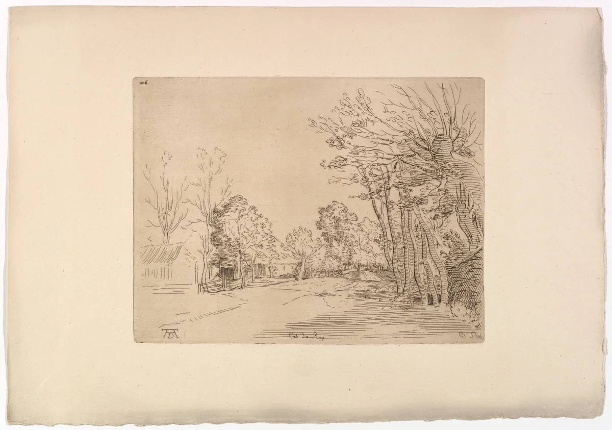 Landscape after Dürer by Anne Claude Philippe de Tubières, print, 1485-1924