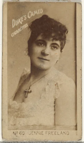 Card Number 60, Jennie Freeland, from the Actors and Actresses series (N145-4) issued by Duke Sons & Co. to promote Cameo Cigarettes by W. Duke, Sons & Co., photograph, 1880-1889