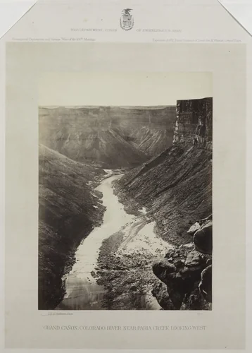 Grand Cañon, Colorado River, Mouth of Kanab Wash, Looking West by William H. Bell, photograph, 1872