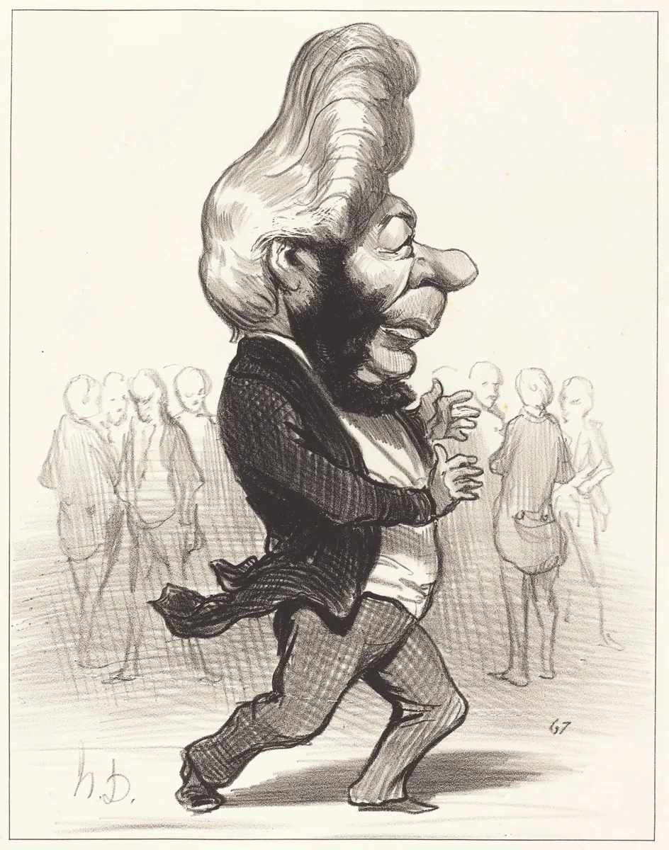 Ferdinand Favre by Honoré Daumier, print, 1849