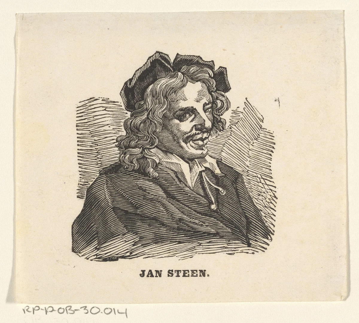 Portret van Jan Havicksz. Steen by Rombertus Julianus van Arum, print, 1822-1883