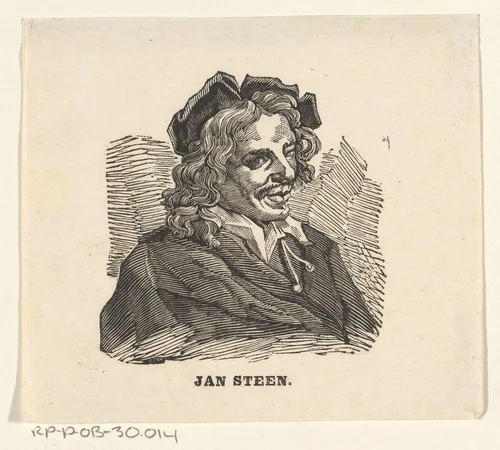 Portret van Jan Havicksz. Steen by Rombertus Julianus van Arum, print, 1822-1883