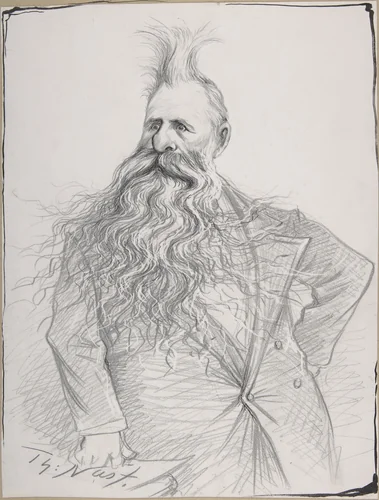 Senator Dolph of Oregon (Joseph Norman Dolph) by Thomas Nast, drawing, 1889-1899