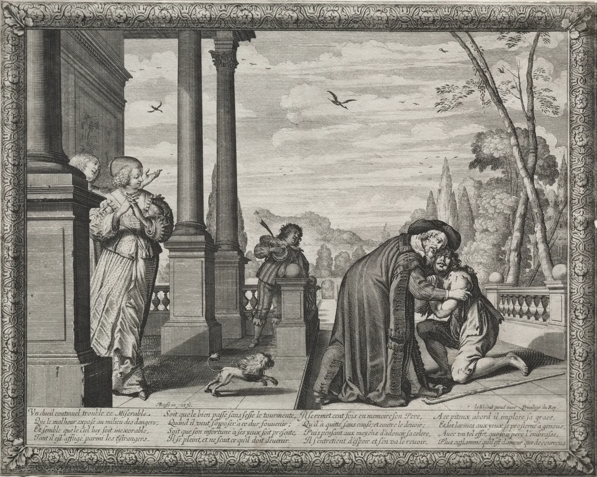 The Prodigal Son: The Return of the Prodigal by Abraham Bosse, print, 1635