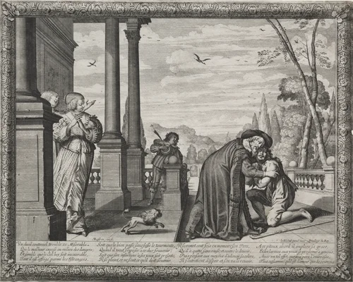 The Prodigal Son: The Return of the Prodigal by Abraham Bosse, print, 1635