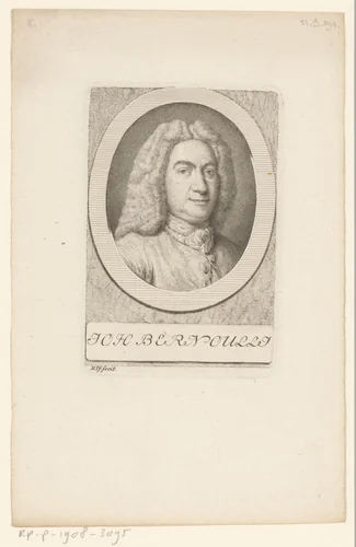 Portret van Johann Bernoulli (I) by Heinrich Pfenninger, print, 1759-1815
