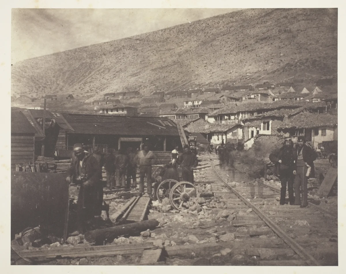 The Railway Yard, Balaklava by Roger Fenton, photograph, 1855