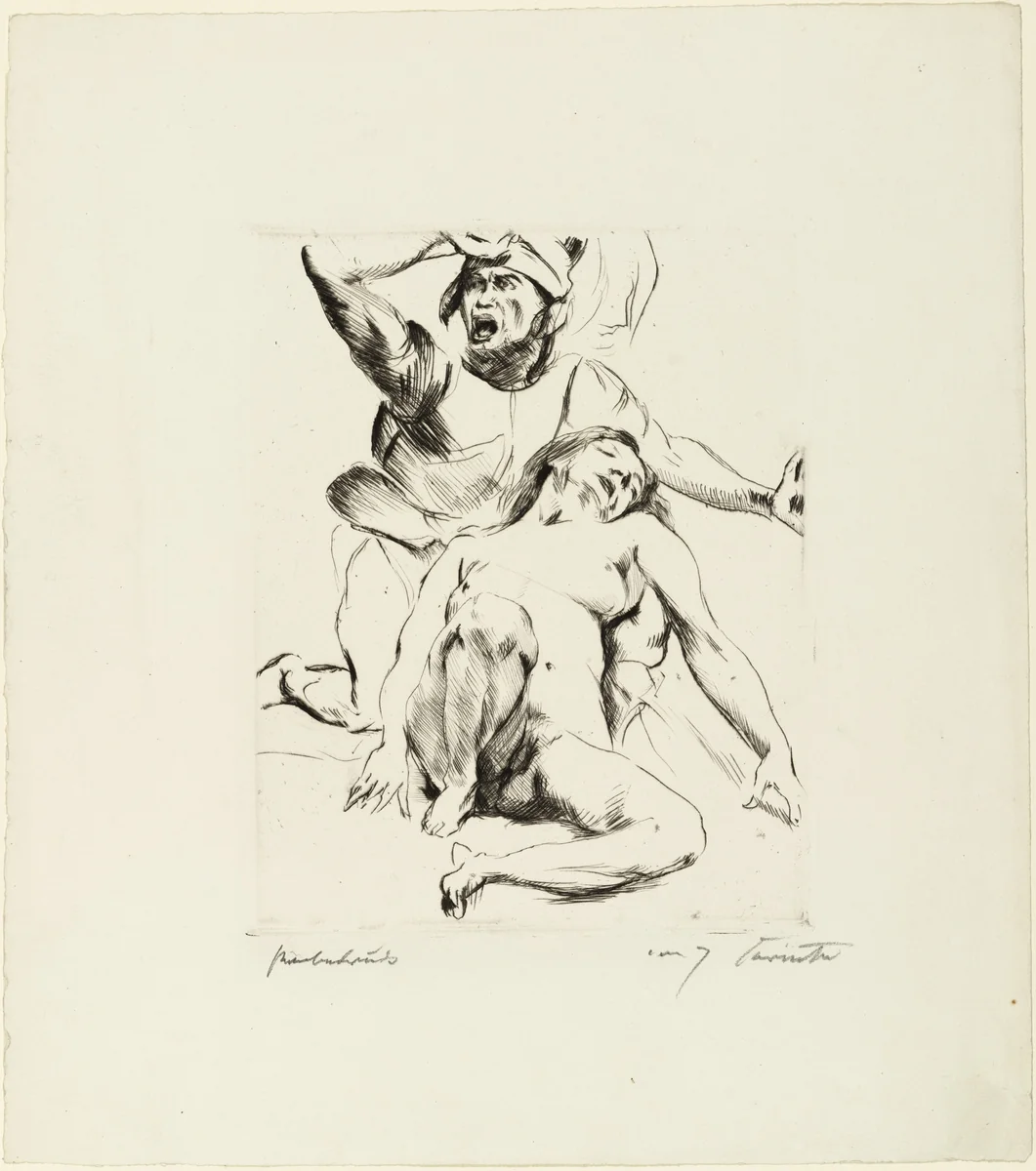 Theseus and Ariadne II (Theseus und Ariadne II) by Lovis Corinth, print, 1914