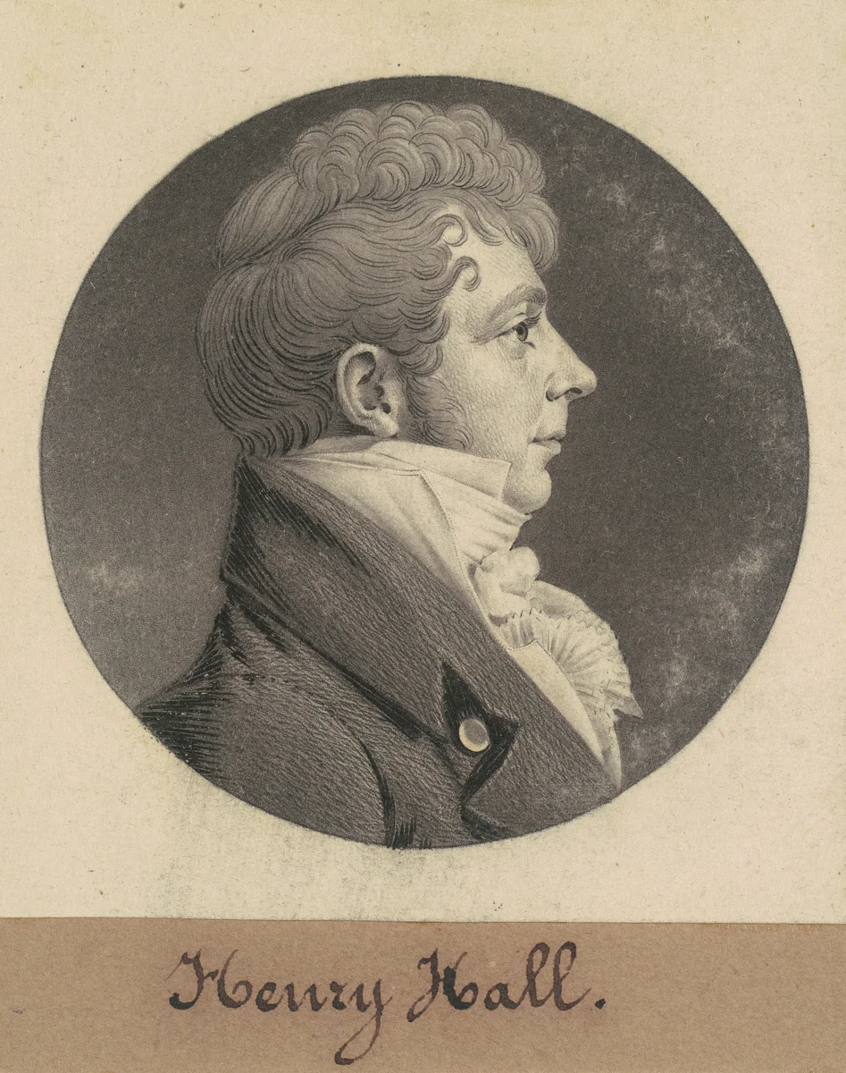 Henry Hall by Charles B. J. Févret de Saint-Mémin, print, 1808-1809