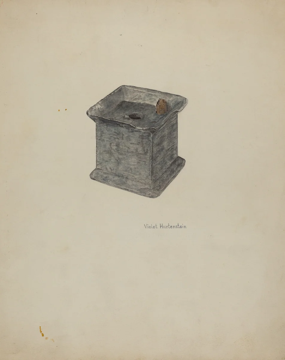Pewter Inkstand by Violet Hartenstein, index of american design, 1940