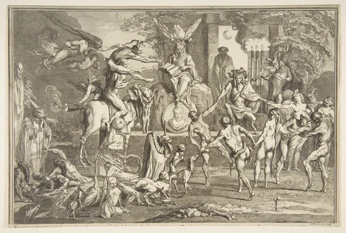 Errant pendant la nuit... by Claude Gillot, print, 1685-1722