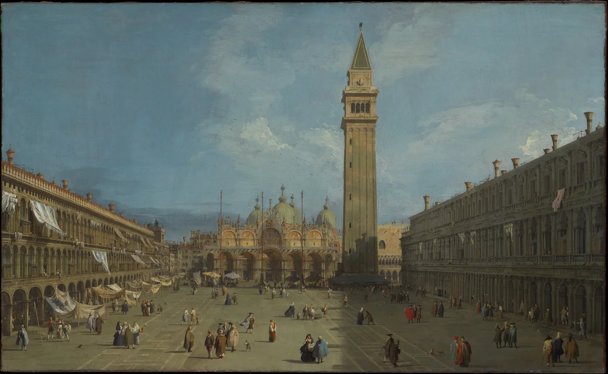 Piazza San Marco by Canaletto, painting, 1727-1729