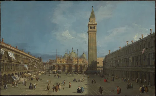 Piazza San Marco by Canaletto, painting, 1727-1729