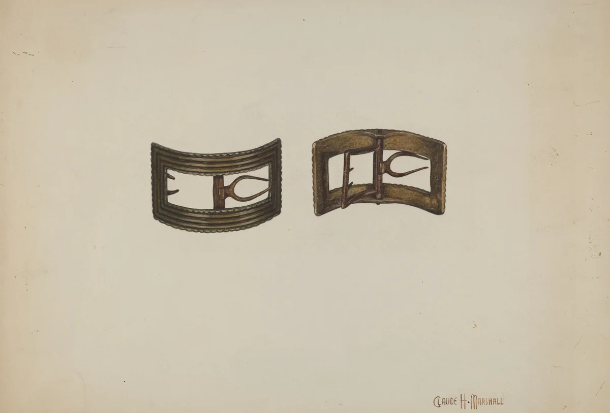 Buckles by Claude Marshall, index of american design, 1938