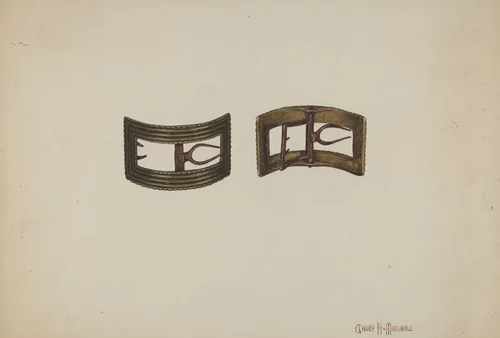 Buckles by Claude Marshall, index of american design, 1938