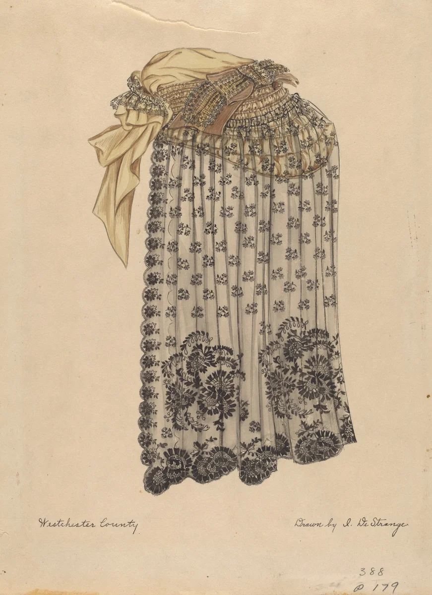 Bonnet and Veil by Isabelle De Strange, index of american design, 1936